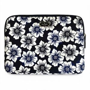 Kate Spade New York Floral Laptop Sleeve / Case Black White Blue – Minor Flaws